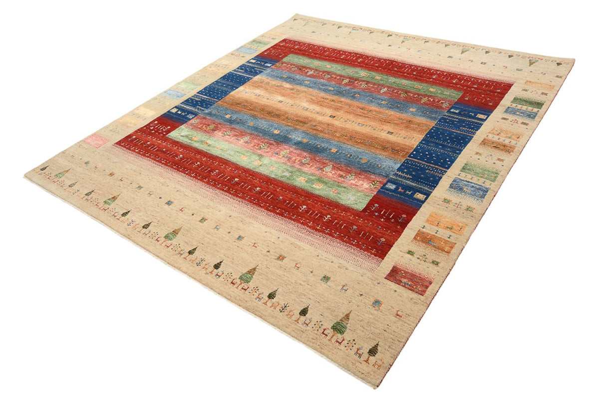 Tapis Gabbeh - Loribaft Indus - 236 x 205 cm - multicolore