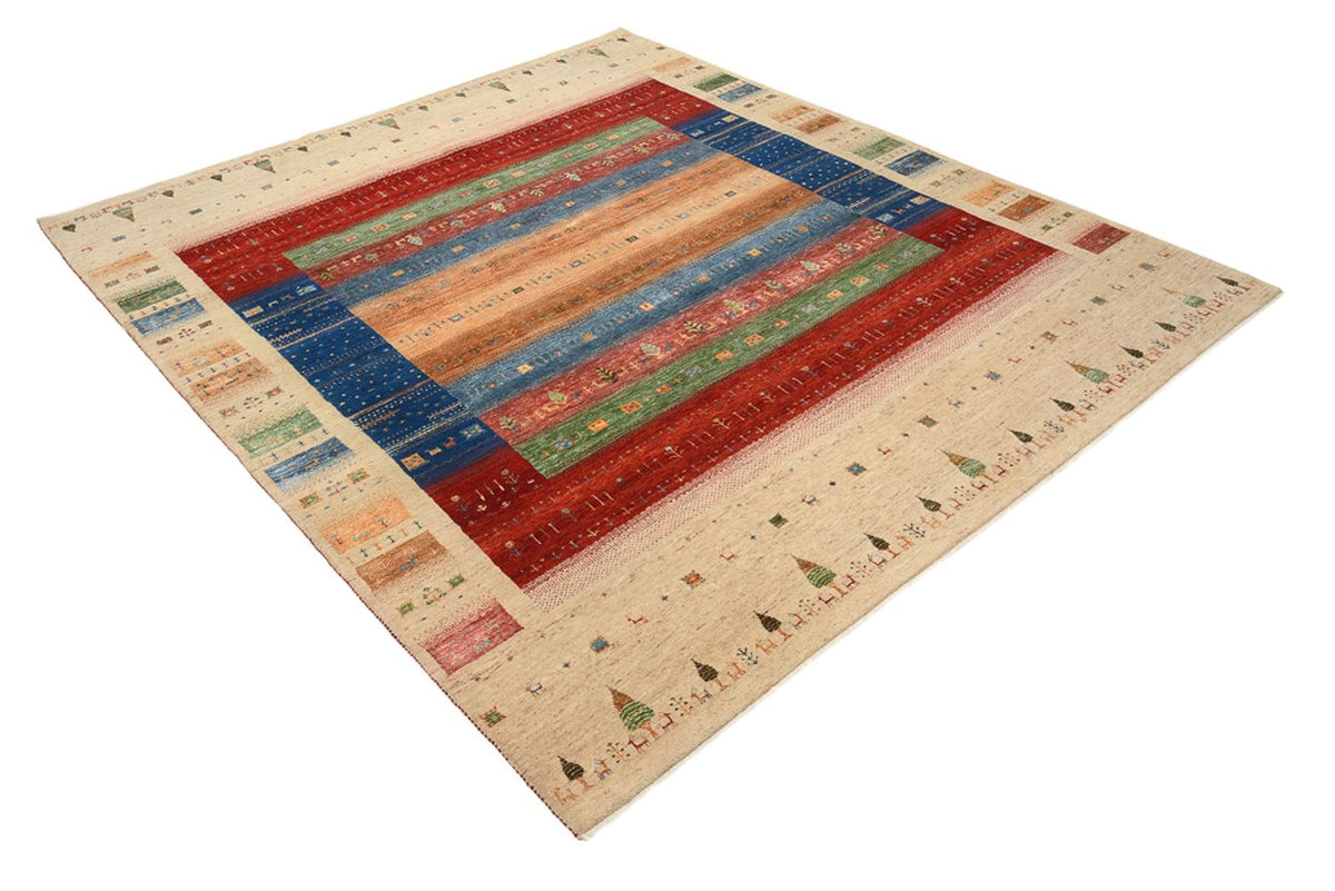 Tapis Gabbeh - Loribaft Indus - 236 x 205 cm - multicolore