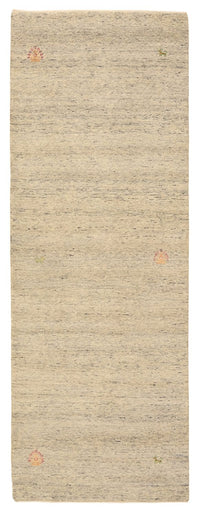 Tapis de couloir Tapis Gabbeh - Loribaft Indus - 238 x 82 cm - beige foncé
