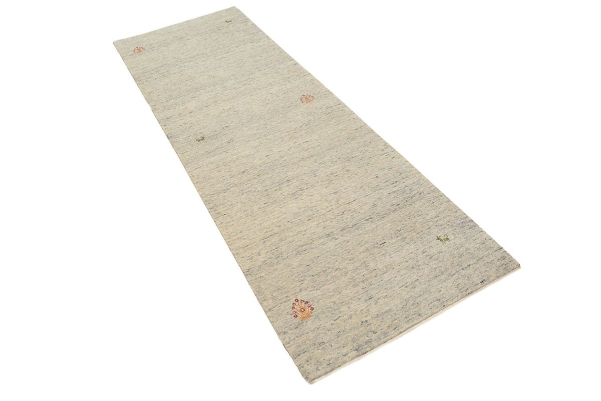 Tapis de couloir Tapis Gabbeh - Loribaft Indus - 238 x 82 cm - beige foncé