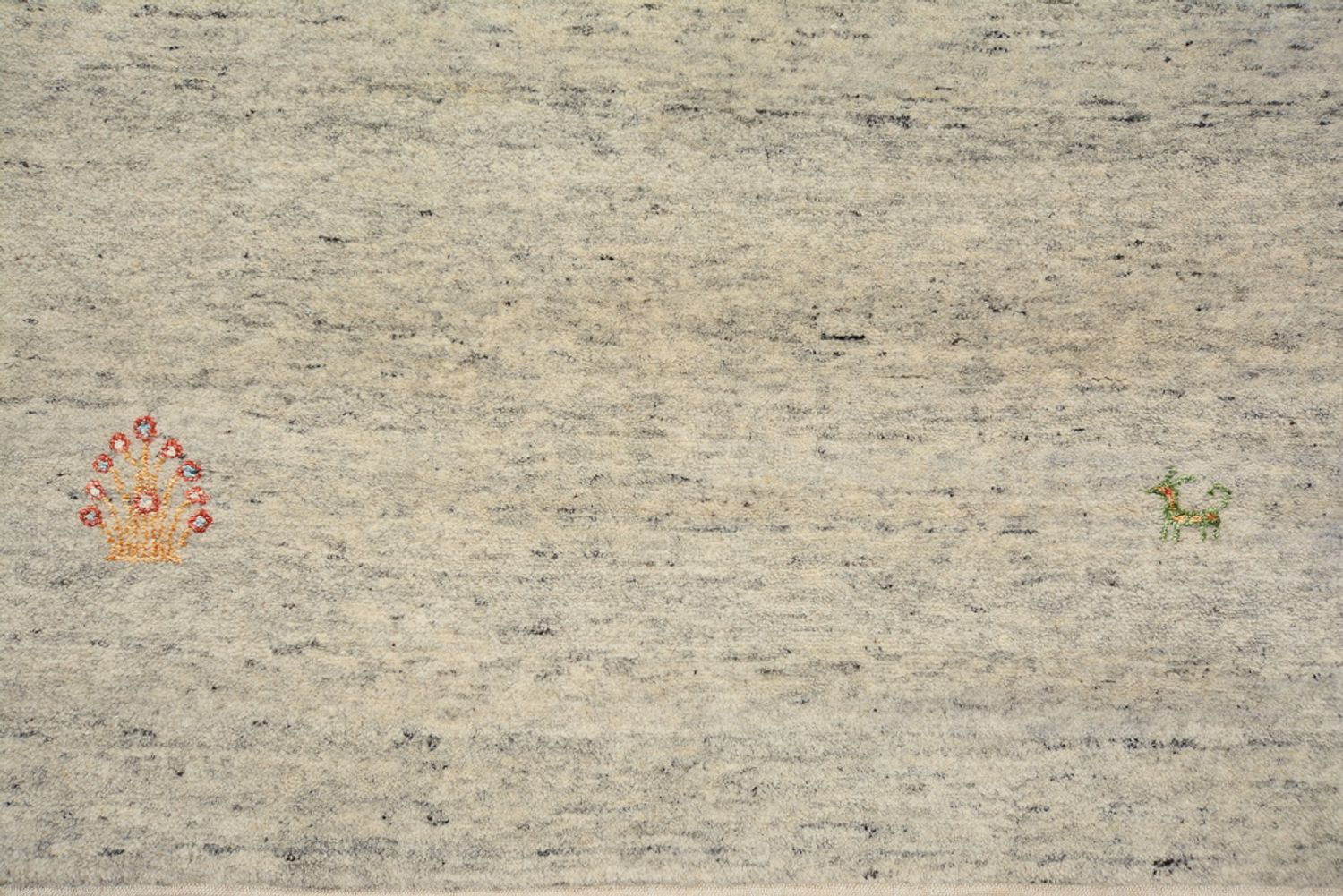 Tapis de couloir Tapis Gabbeh - Loribaft Indus - 238 x 82 cm - beige foncé