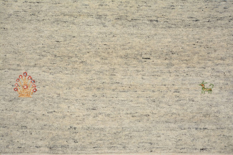 Tapis de couloir Tapis Gabbeh - Loribaft Indus - 238 x 82 cm - beige foncé