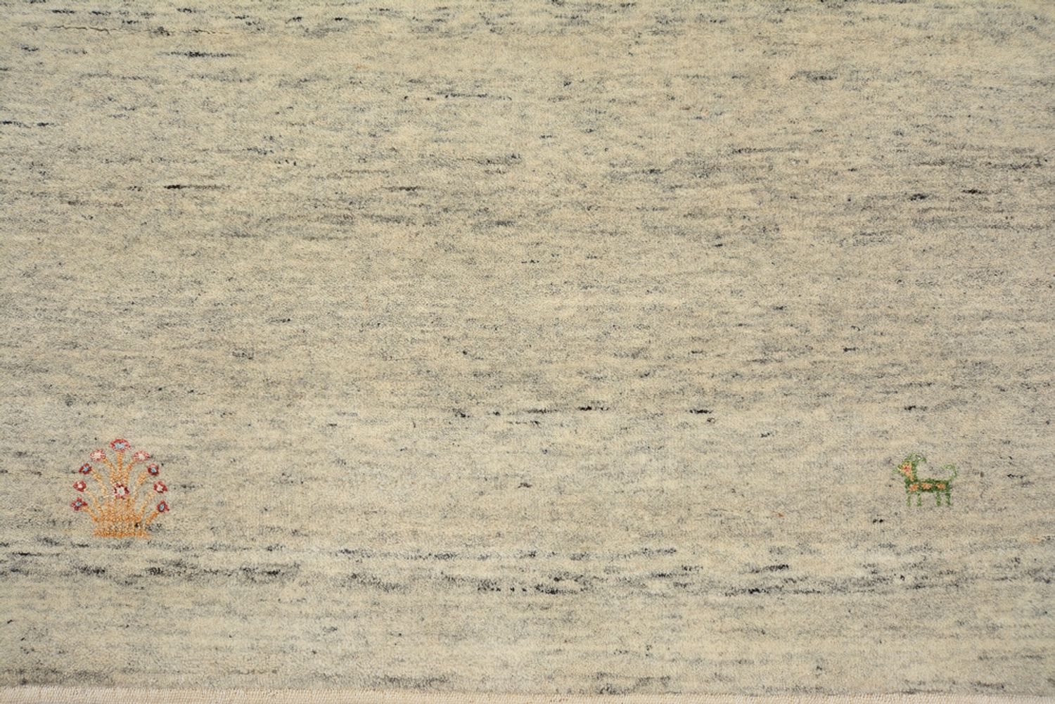Tapis de couloir Tapis Gabbeh - Loribaft Indus - 241 x 85 cm - beige foncé