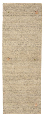 Tapis de couloir Tapis Gabbeh - Loribaft Indus - 237 x 82 cm - beige foncé