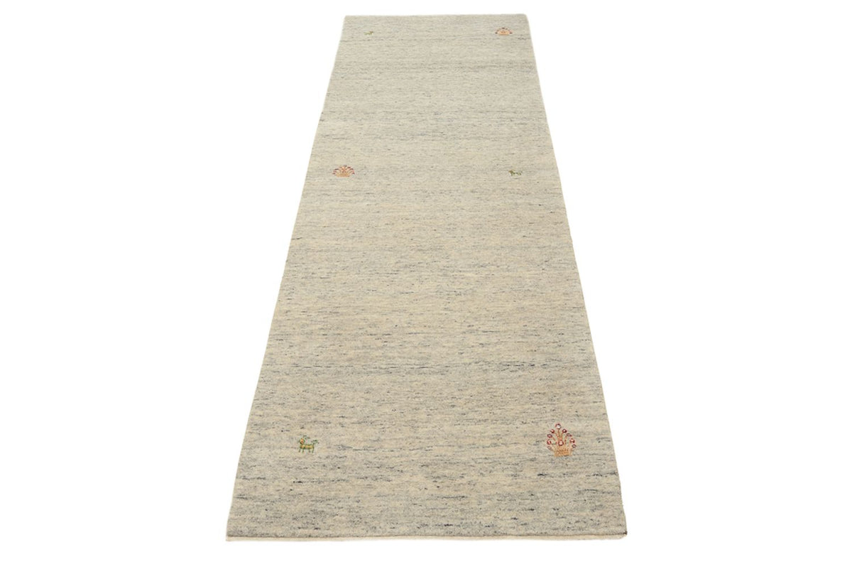 Tapis de couloir Tapis Gabbeh - Loribaft Indus - 237 x 82 cm - beige foncé