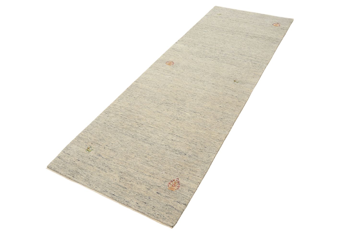 Tapis de couloir Tapis Gabbeh - Loribaft Indus - 237 x 82 cm - beige foncé