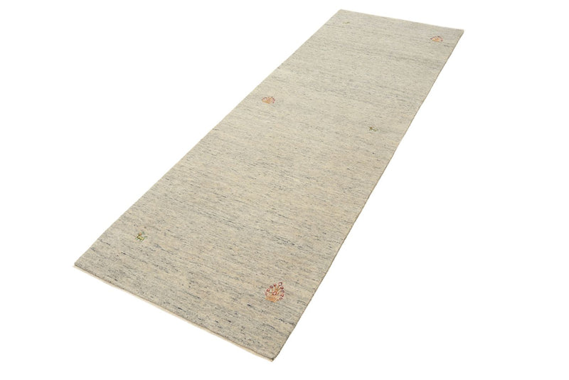 Tapis de couloir Tapis Gabbeh - Loribaft Indus - 237 x 82 cm - beige foncé