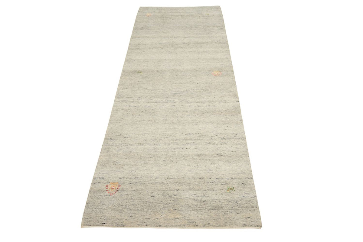 Tapis de couloir Tapis Gabbeh - Loribaft Indus - 237 x 82 cm - beige foncé