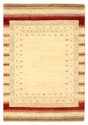 Tapis Gabbeh - Loribaft Indus - 152 x 106 cm - beige clair