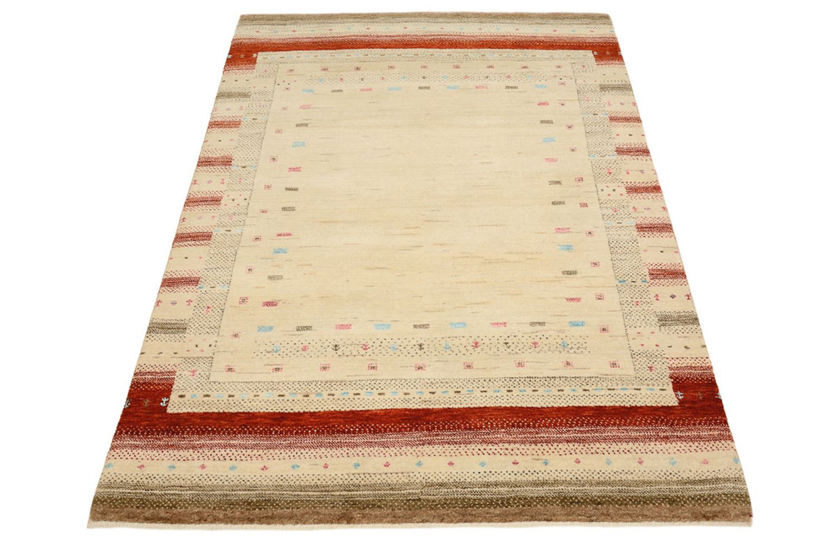 Tapis Gabbeh - Loribaft Indus - 152 x 106 cm - beige clair