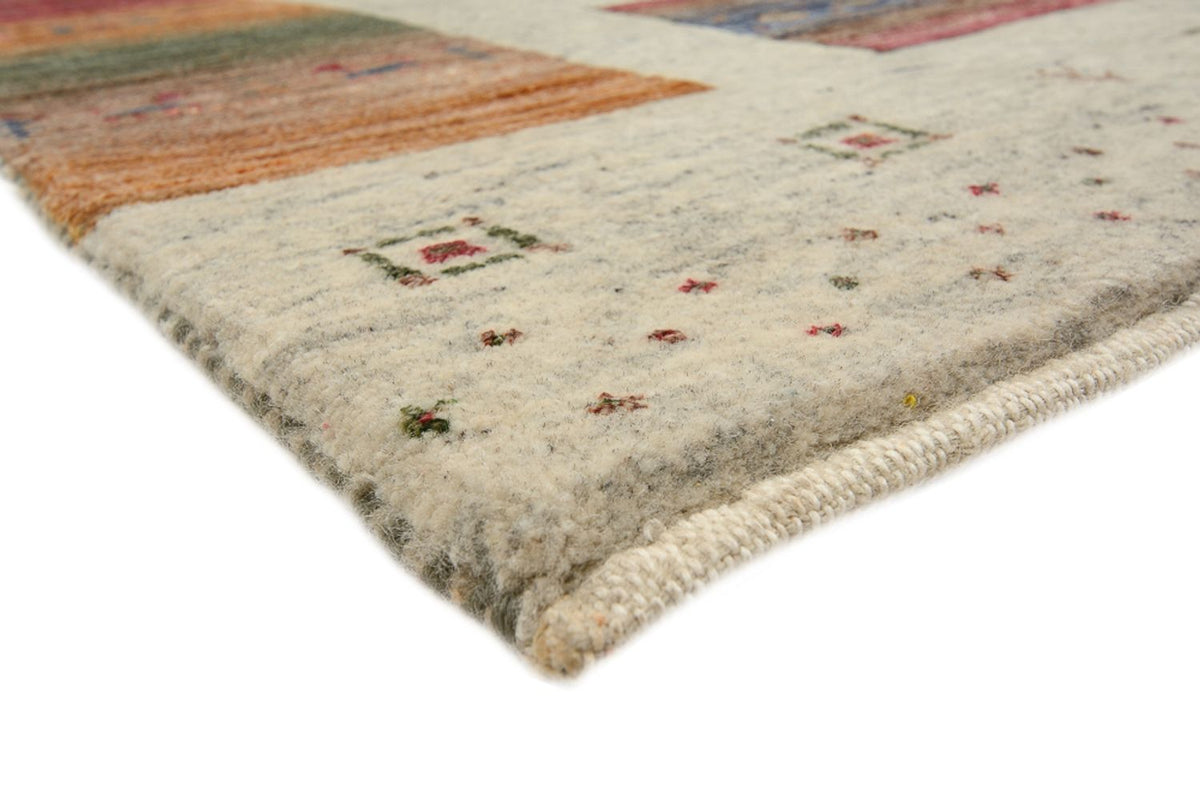 Tapis Gabbeh - Loribaft Indus carré  - 249 x 248 cm - beige foncé