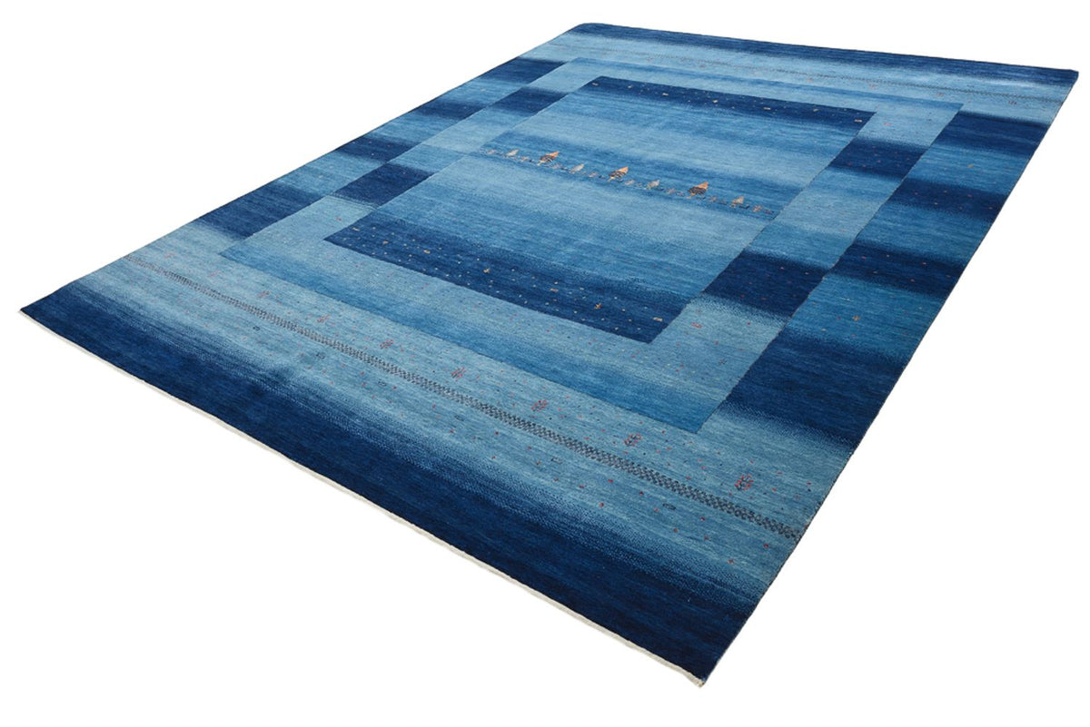 Tapis Gabbeh - Loribaft Indus - 329 x 253 cm - bleu de mer