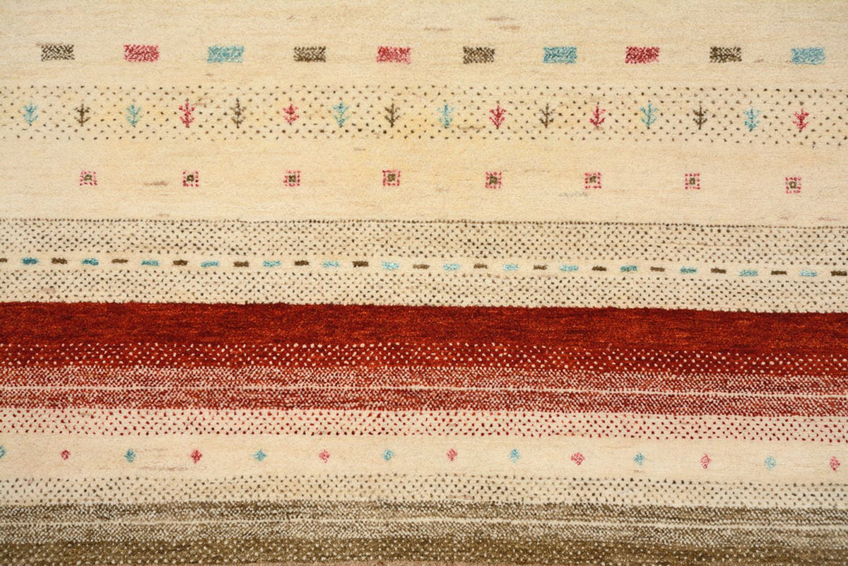 Tapis Gabbeh - Loribaft Indus - 206 x 156 cm - beige clair