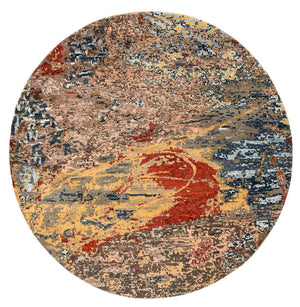 Tapis design ronde  - 182 x 180 cm - multicolore