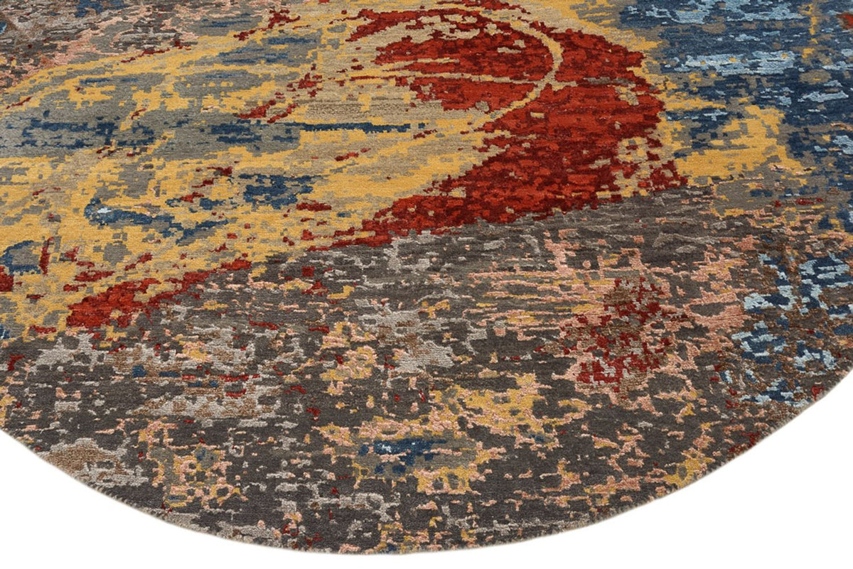 Tapis design ronde  - 182 x 180 cm - multicolore