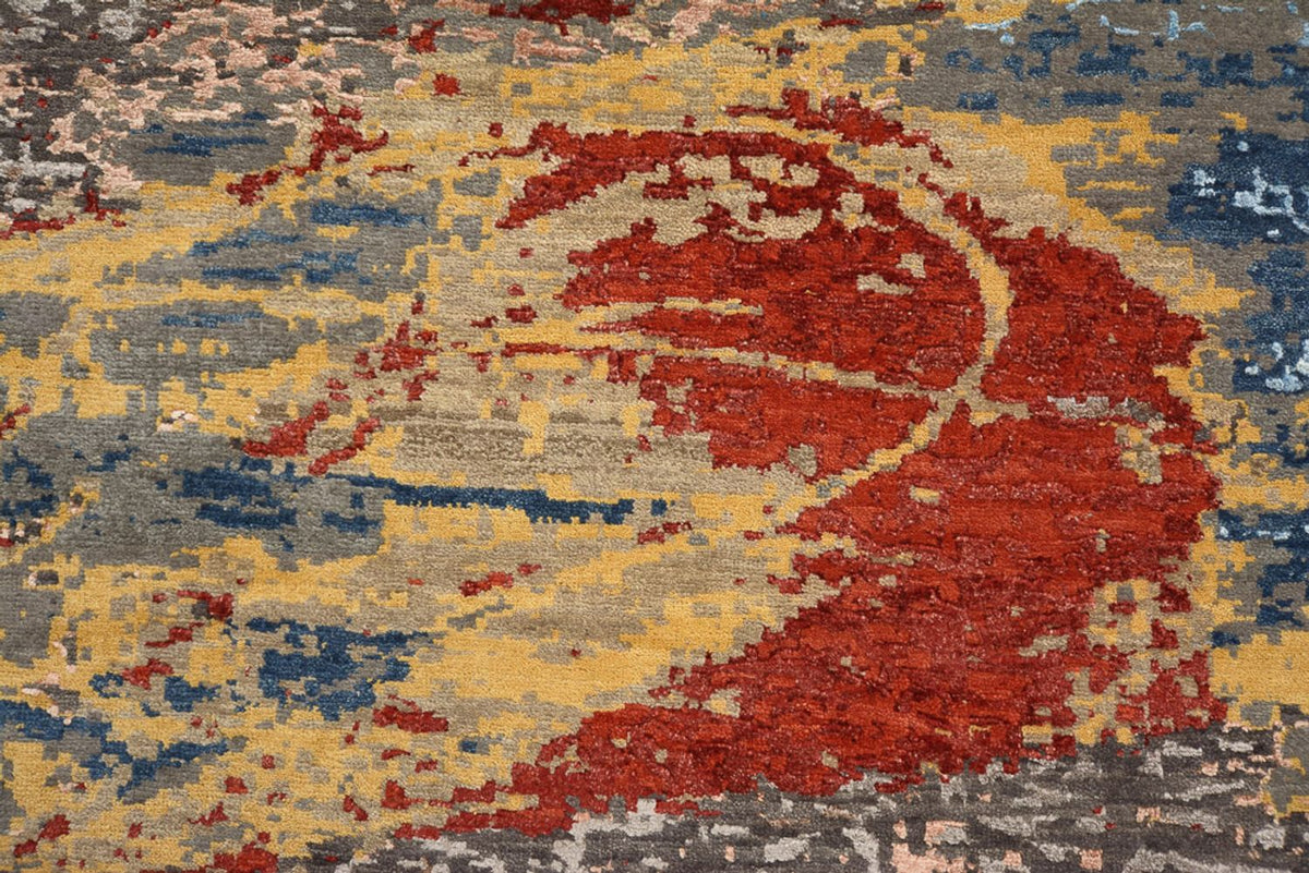 Tapis design ronde  - 182 x 180 cm - multicolore