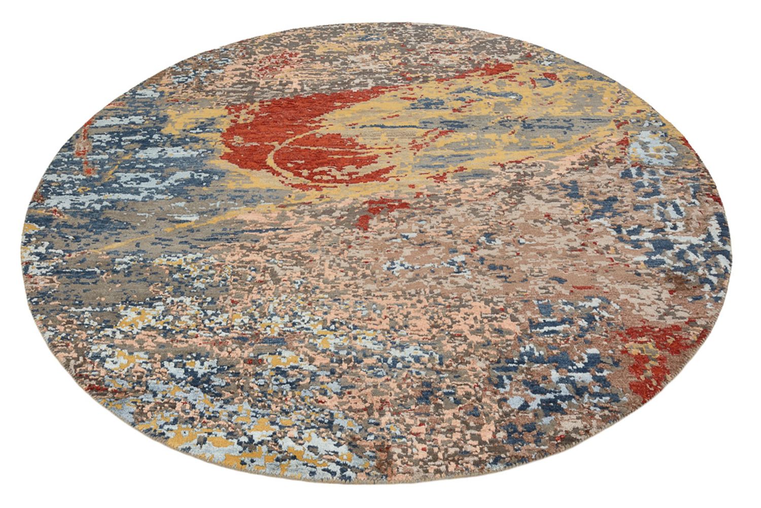 Tapis design ronde  - 182 x 180 cm - multicolore