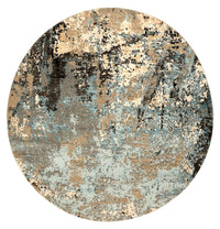 Tapis design ronde  - 179 x 176 cm - multicolore