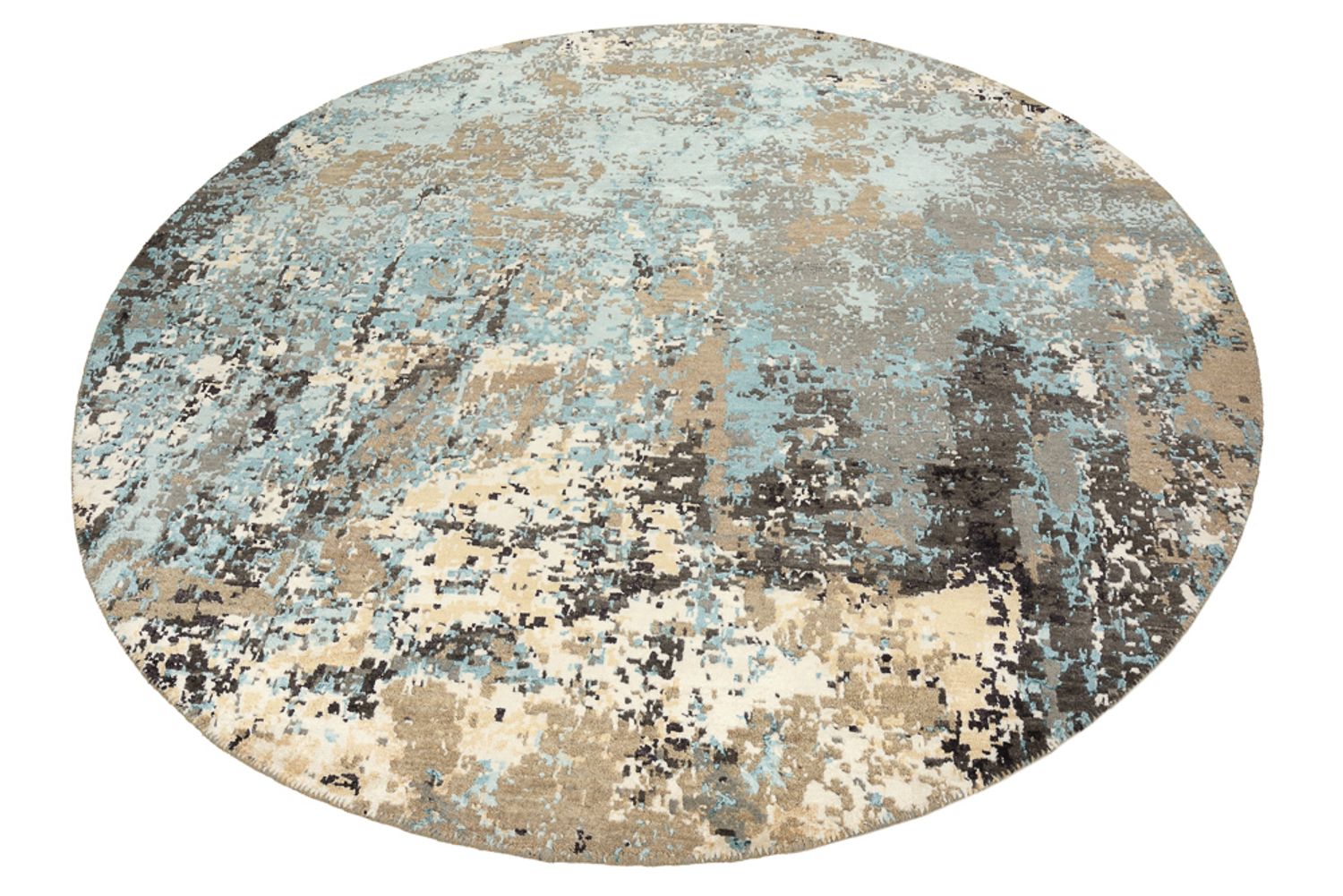 Tapis design ronde  - 179 x 176 cm - multicolore