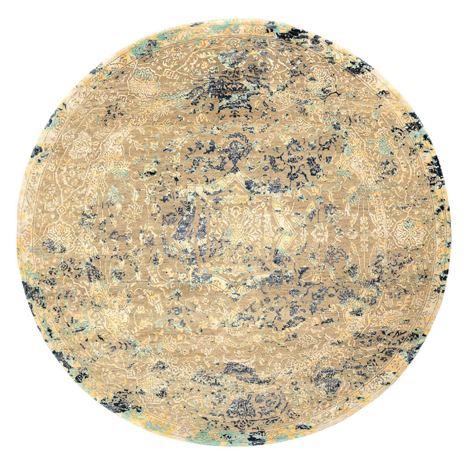 Tapis design ronde  - 201 x 199 cm - multicolore