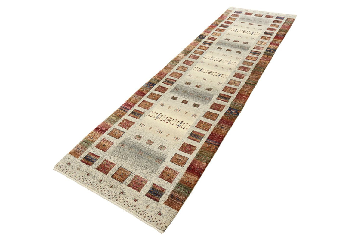Tapis de couloir Tapis Gabbeh - Loribaft Indus - 294 x 82 cm - multicolore