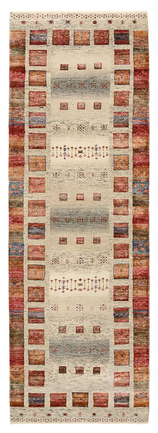 Tapis de couloir Tapis Gabbeh - Loribaft Indus - 256 x 84 cm - multicolore