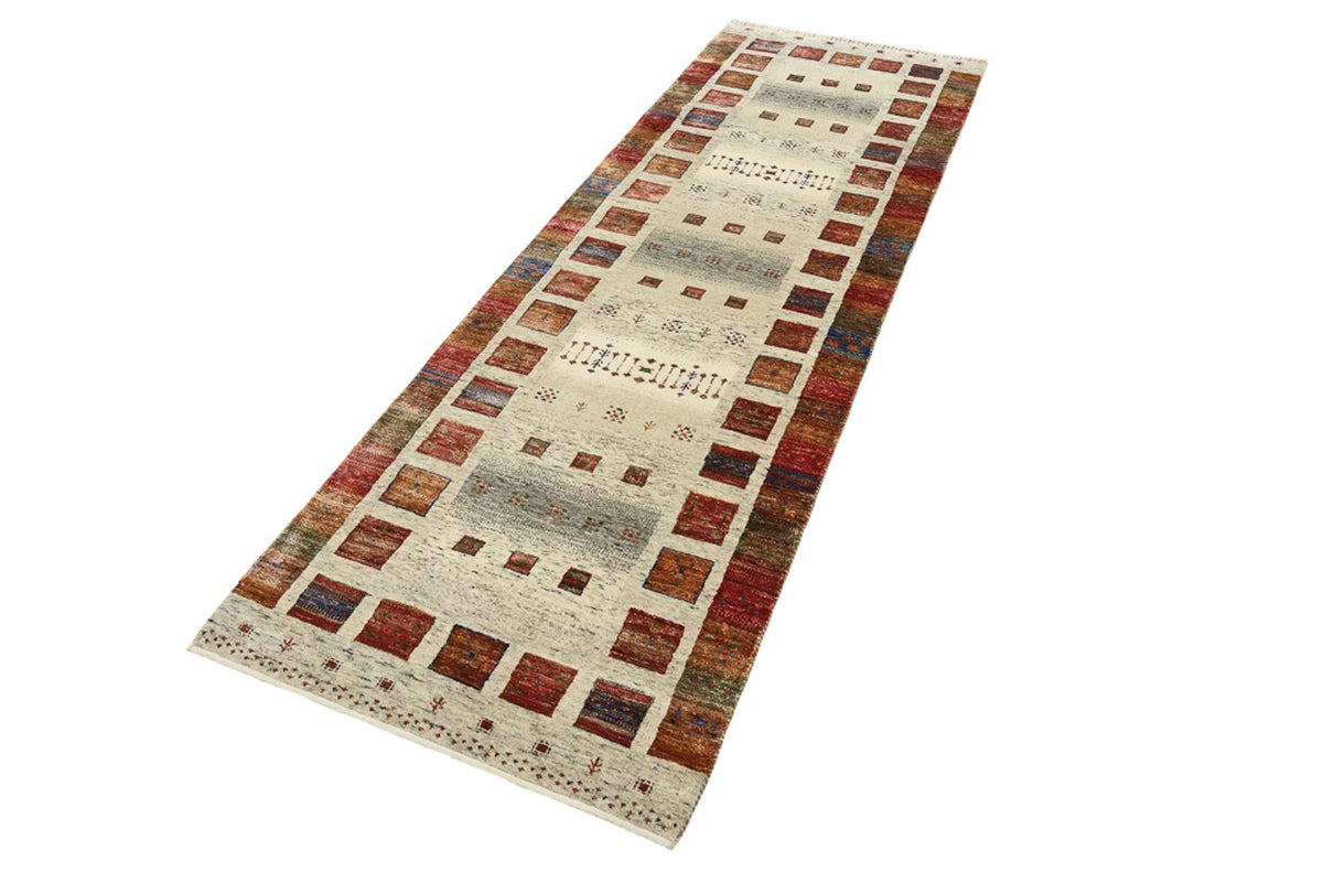 Tapis de couloir Tapis Gabbeh - Loribaft Indus - 256 x 84 cm - multicolore