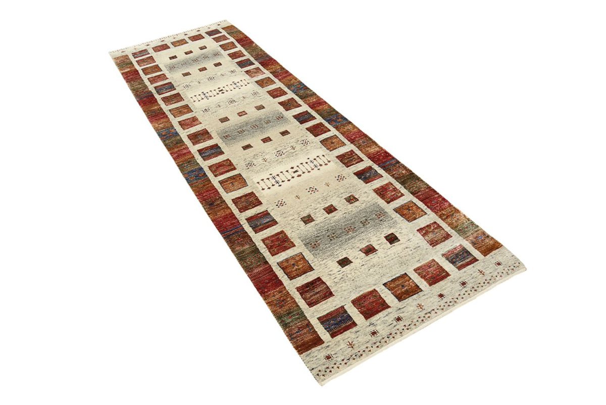 Tapis de couloir Tapis Gabbeh - Loribaft Indus - 256 x 84 cm - multicolore