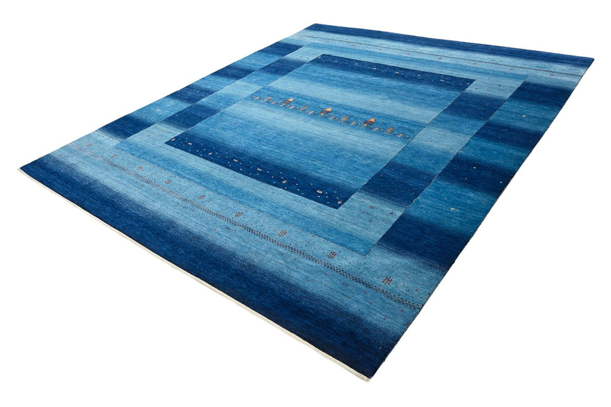 Tapis Gabbeh - Loribaft Indus - 299 x 250 cm - bleu de mer