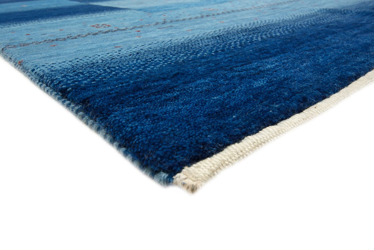 Tapis Gabbeh - Loribaft Indus - 299 x 250 cm - bleu de mer
