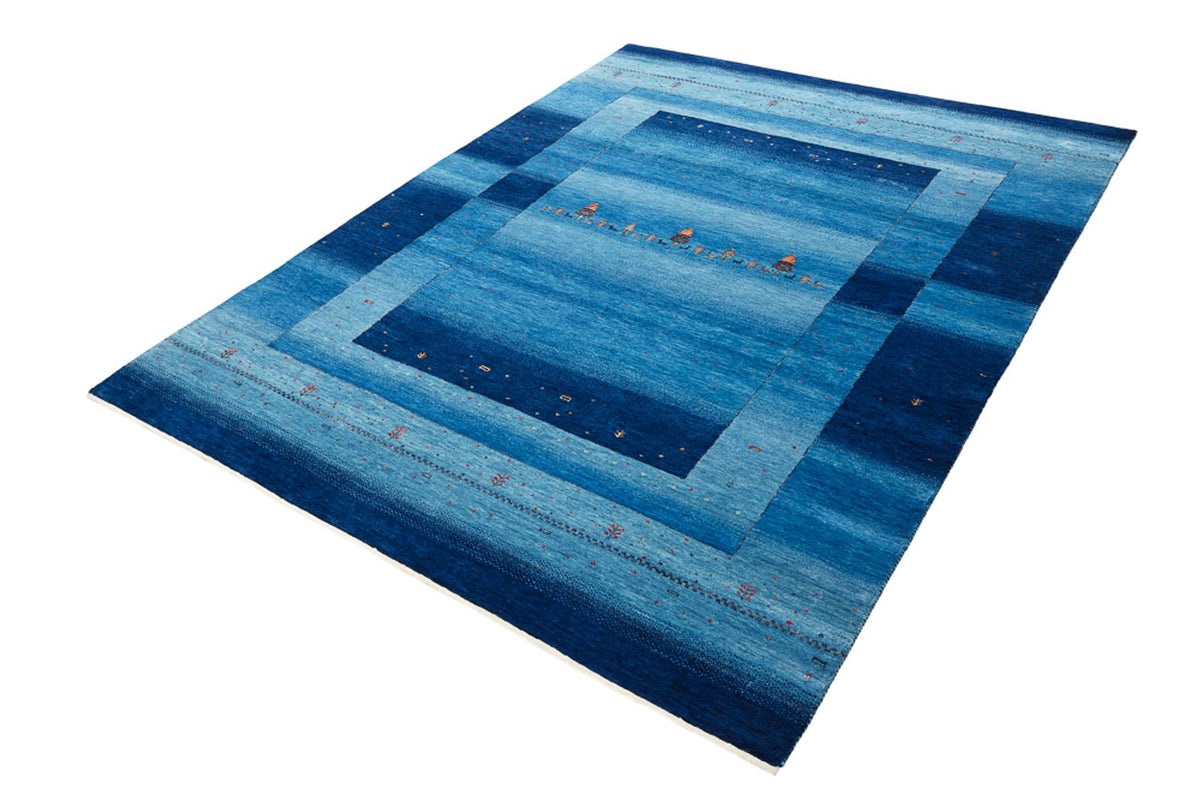 Tapis Gabbeh - Loribaft Indus - 232 x 177 cm - bleu de mer