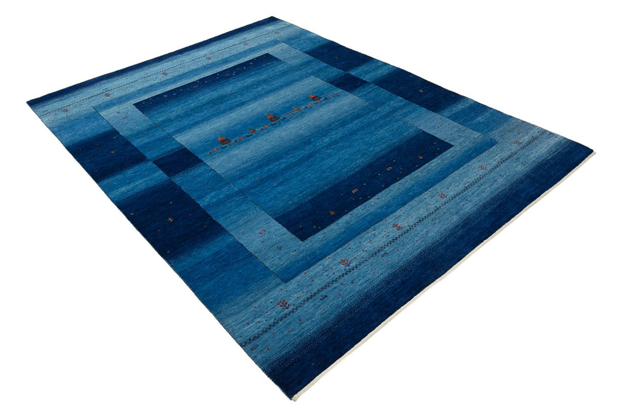 Tapis Gabbeh - Loribaft Indus - 232 x 177 cm - bleu de mer