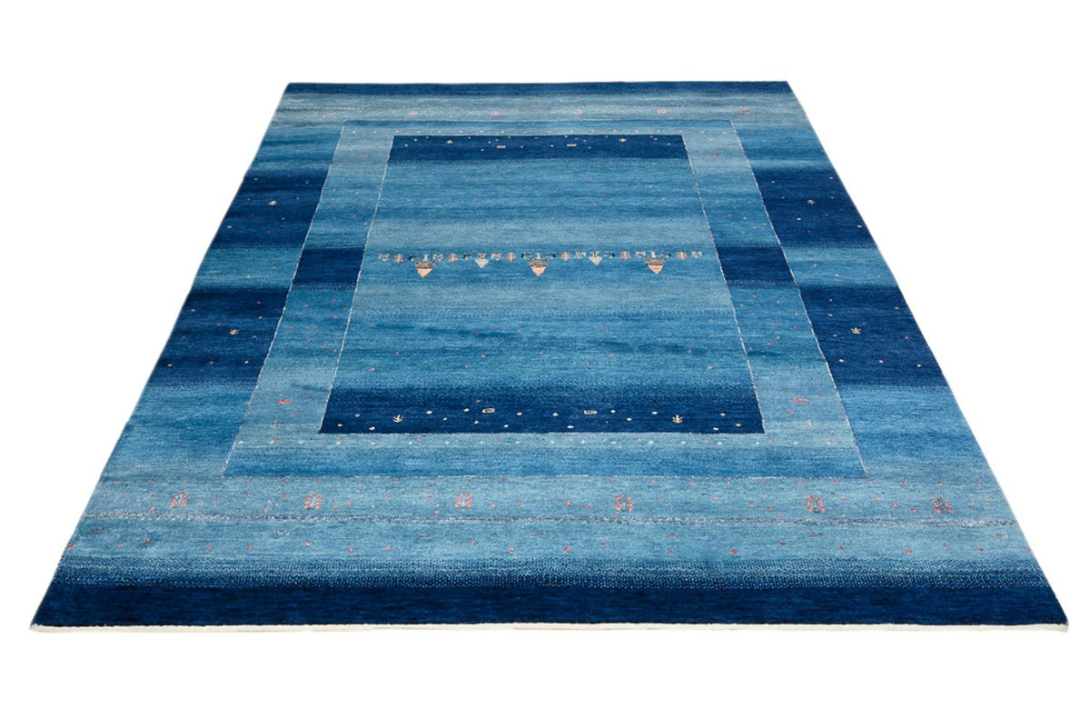 Tapis Gabbeh - Loribaft Indus - 232 x 177 cm - bleu de mer
