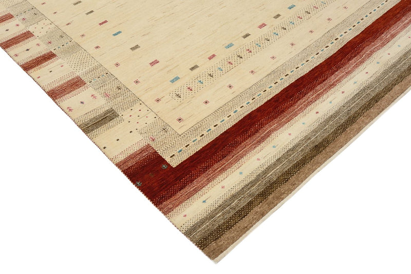 Tapis Gabbeh - Loribaft Indus - 243 x 171 cm - beige clair