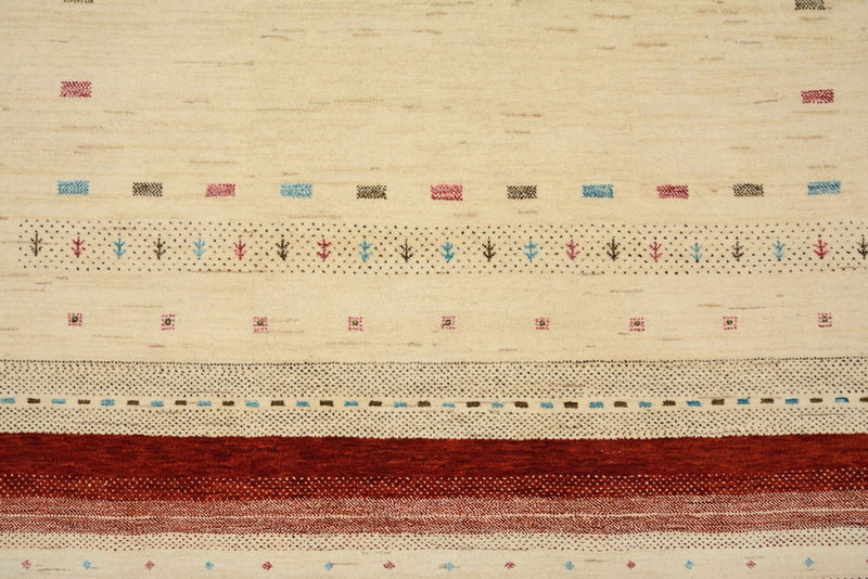 Tapis Gabbeh - Loribaft Indus - 243 x 171 cm - beige clair