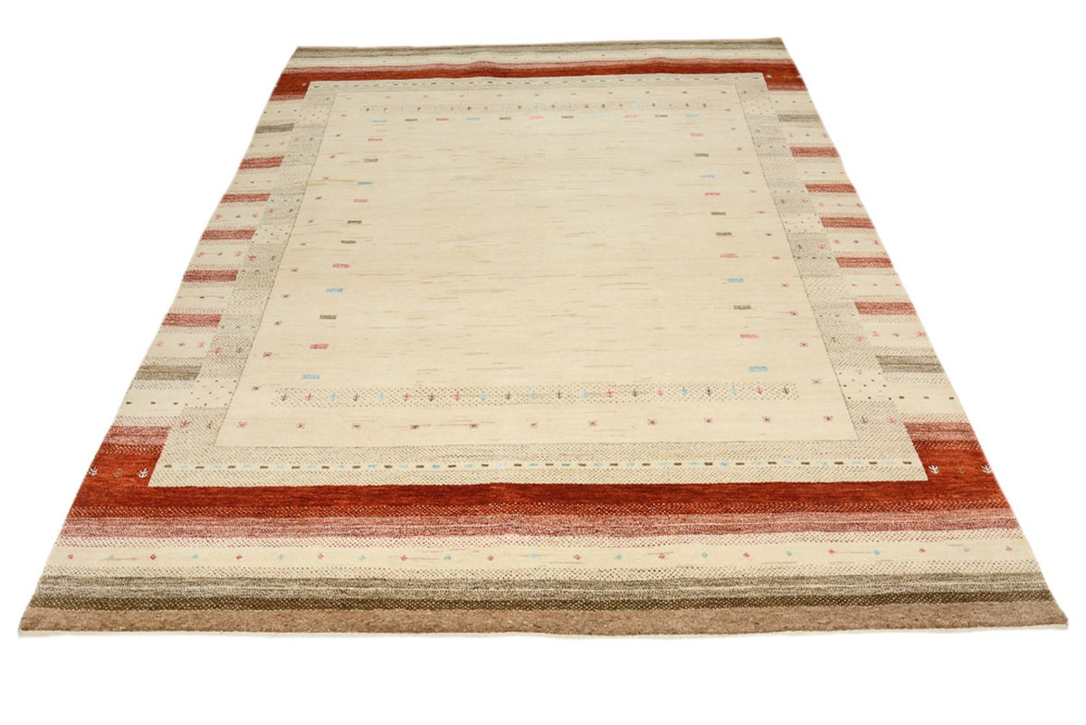 Tapis Gabbeh - Loribaft Indus - 243 x 171 cm - beige clair