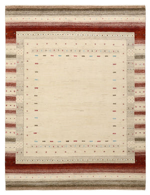 Tapis Gabbeh - Loribaft Indus - 229 x 174 cm - beige clair
