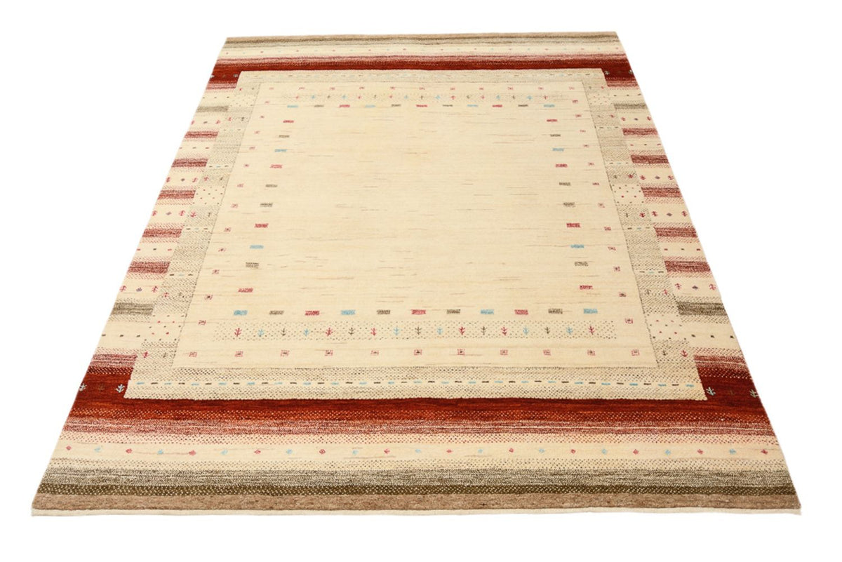 Tapis Gabbeh - Loribaft Indus - 199 x 155 cm - beige clair