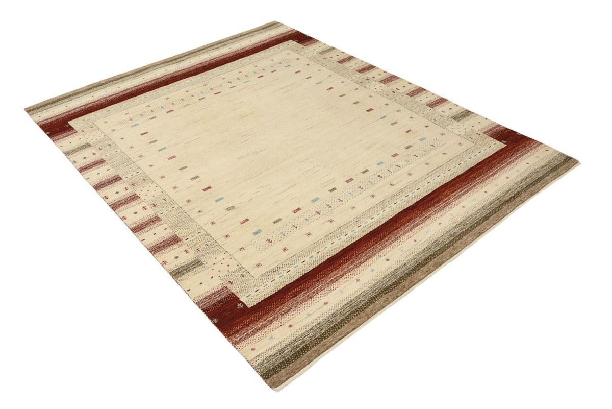 Tapis Gabbeh - Loribaft Indus - 199 x 155 cm - beige clair