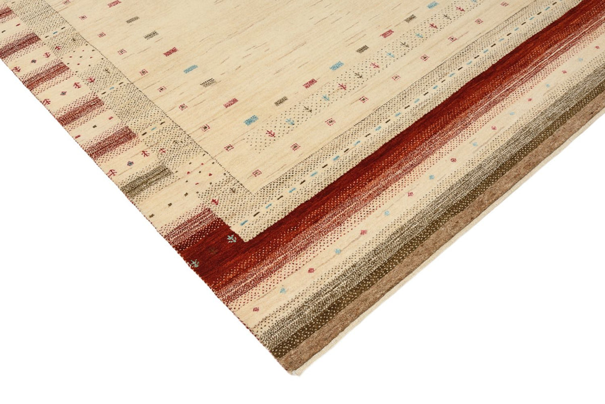 Tapis Gabbeh - Loribaft Indus - 199 x 155 cm - beige clair