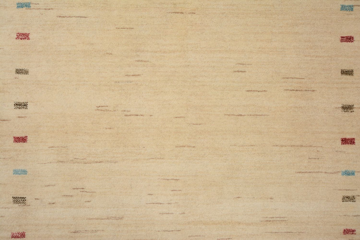 Tapis Gabbeh - Loribaft Indus - 199 x 155 cm - beige clair