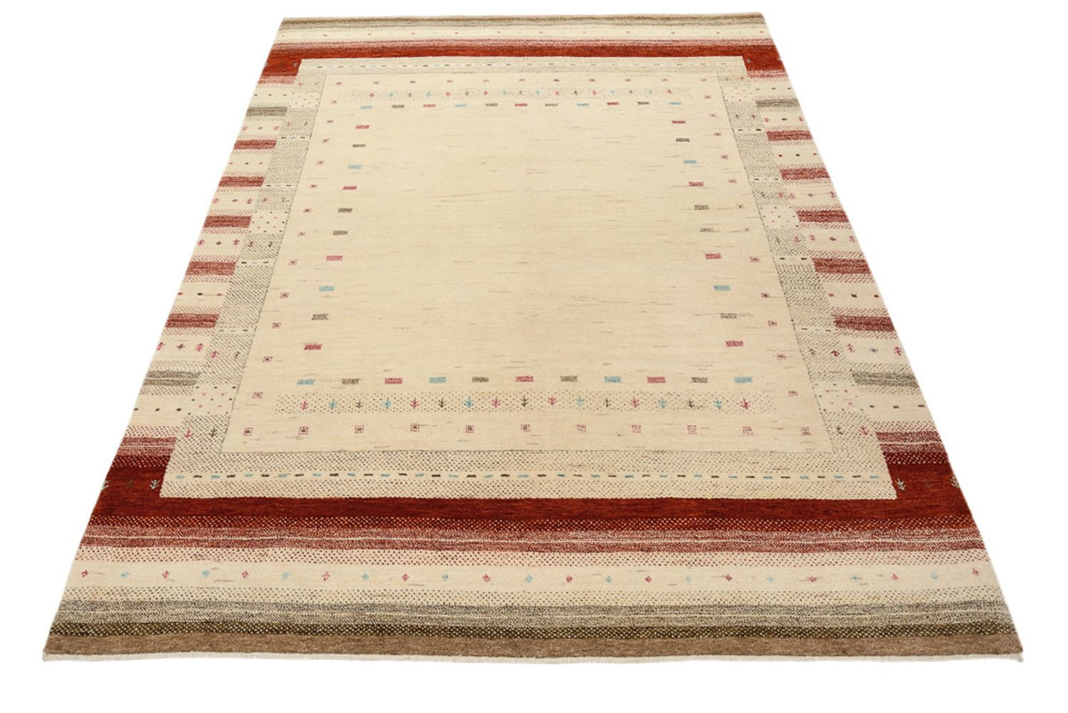 Tapis Gabbeh - Loribaft Indus - 205 x 152 cm - beige clair