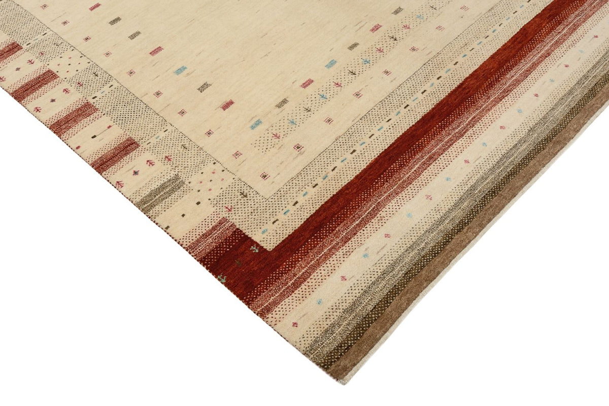 Tapis Gabbeh - Loribaft Indus - 205 x 152 cm - beige clair