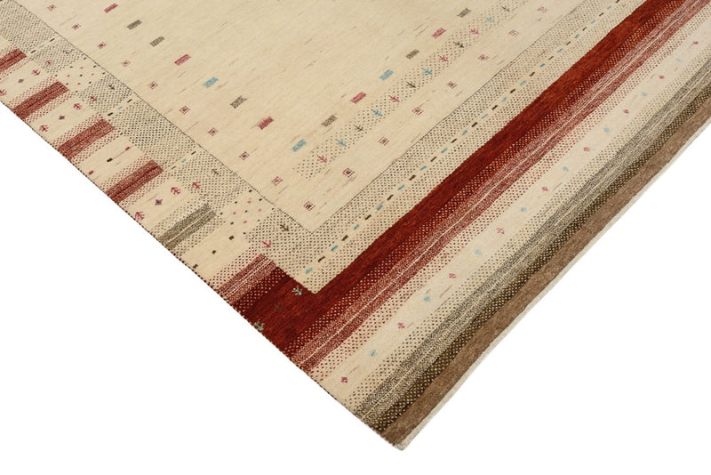 Tapis Gabbeh - Loribaft Indus - 205 x 152 cm - beige clair