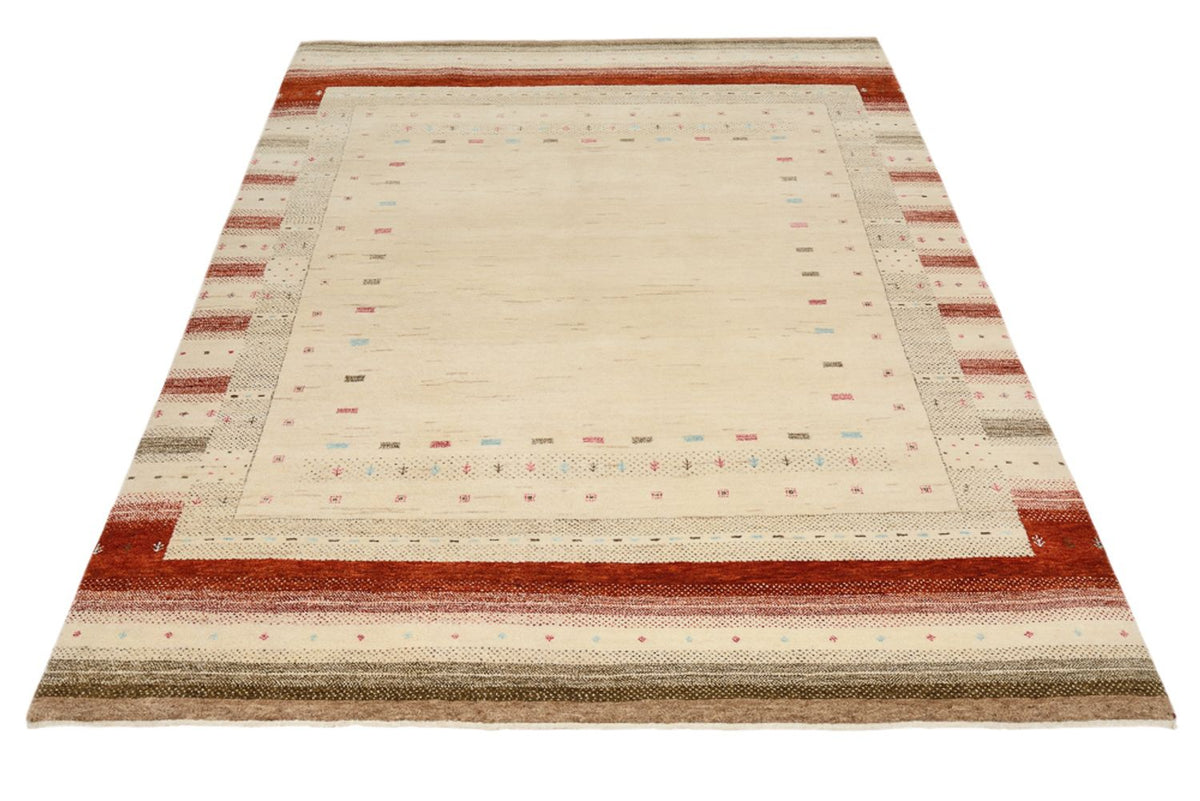 Tapis Gabbeh - Loribaft Indus - 205 x 152 cm - beige clair