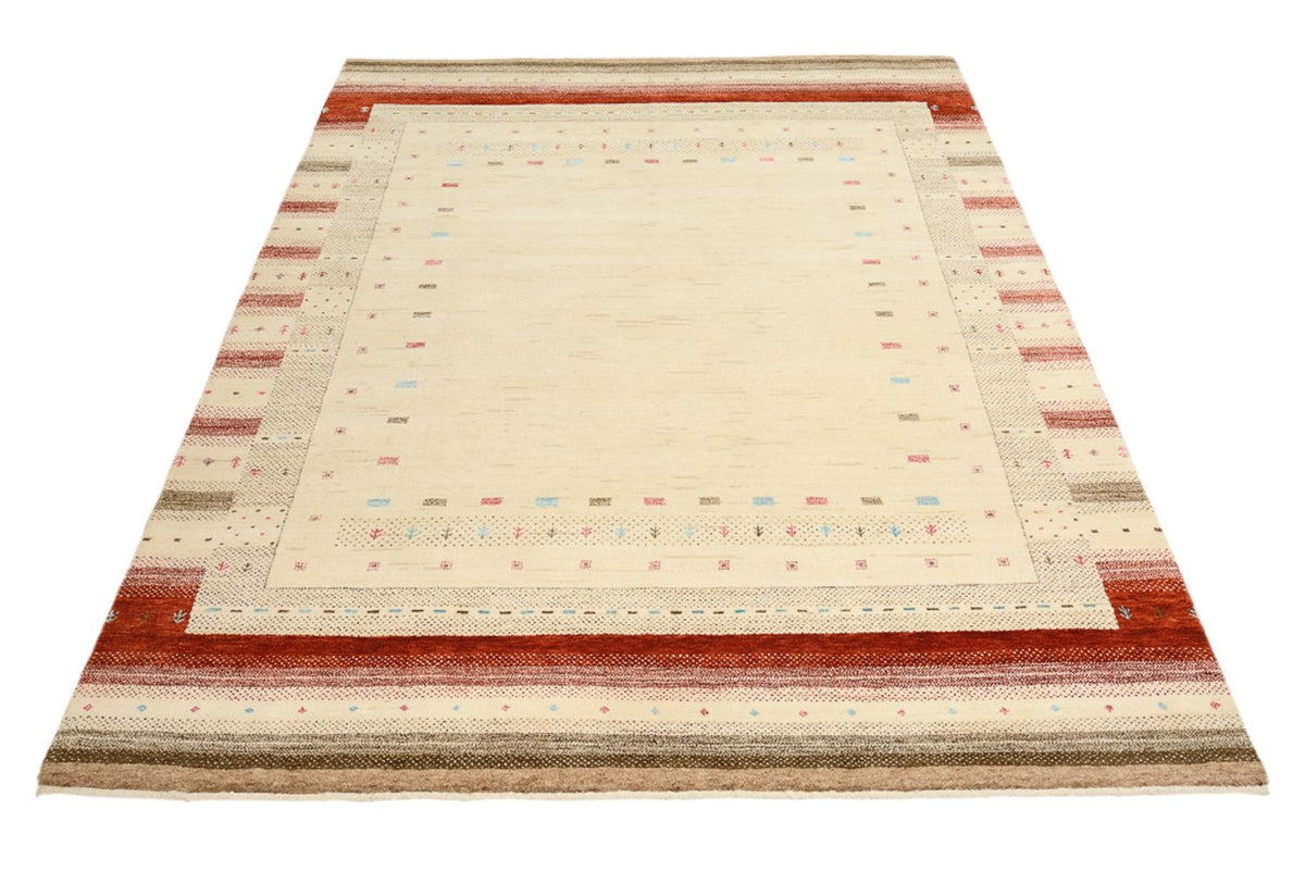 Tapis Gabbeh - Loribaft Indus - 198 x 156 cm - beige clair