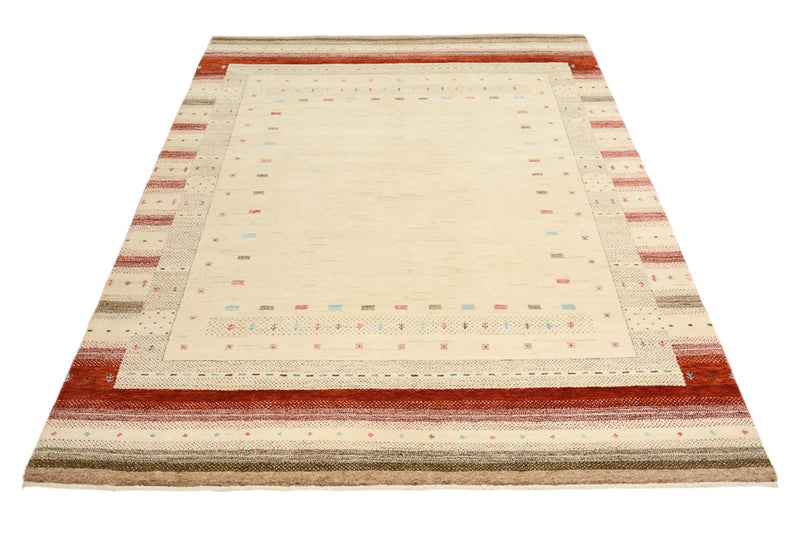 Tapis Gabbeh - Loribaft Indus - 198 x 156 cm - beige clair