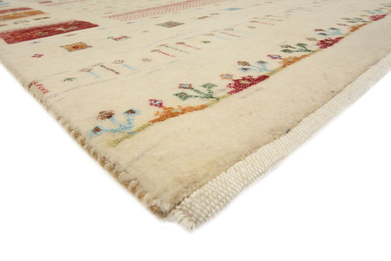 Tapis Gabbeh - Loribaft Indus - 246 x 174 cm - beige clair
