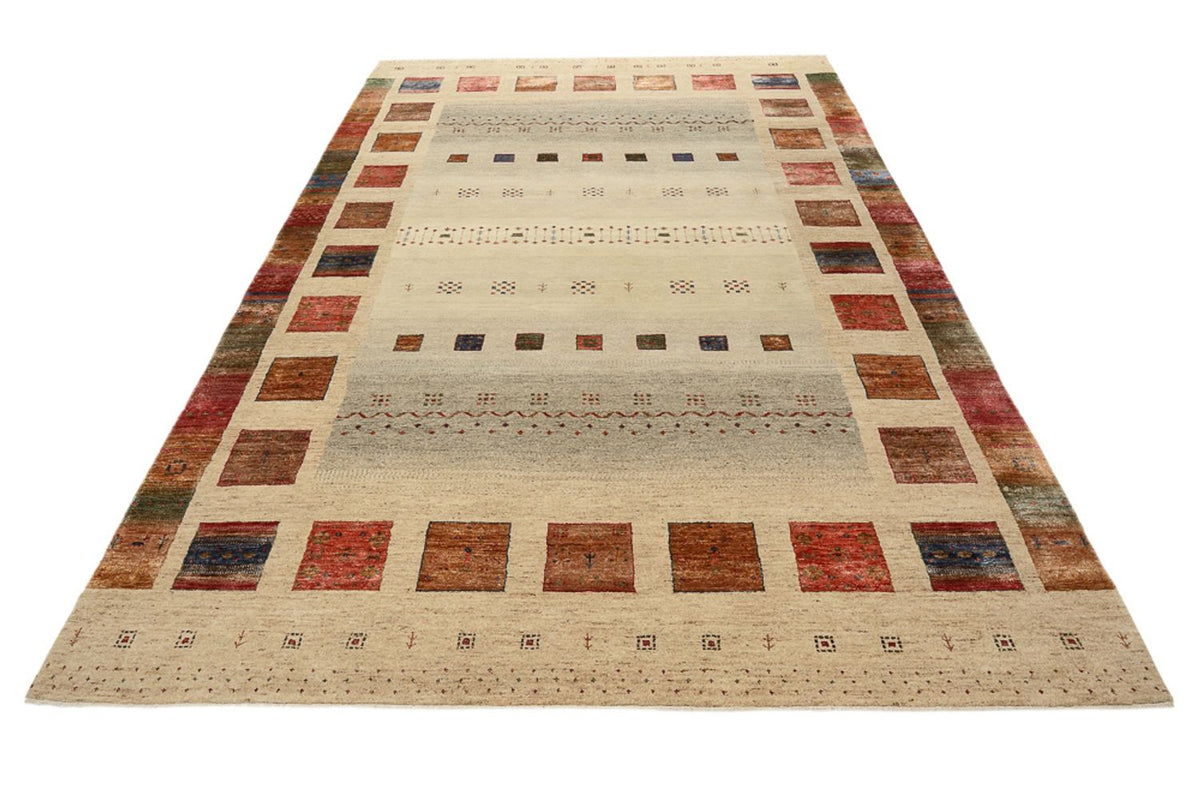 Tapis Gabbeh - Loribaft Indus - 306 x 205 cm - beige clair