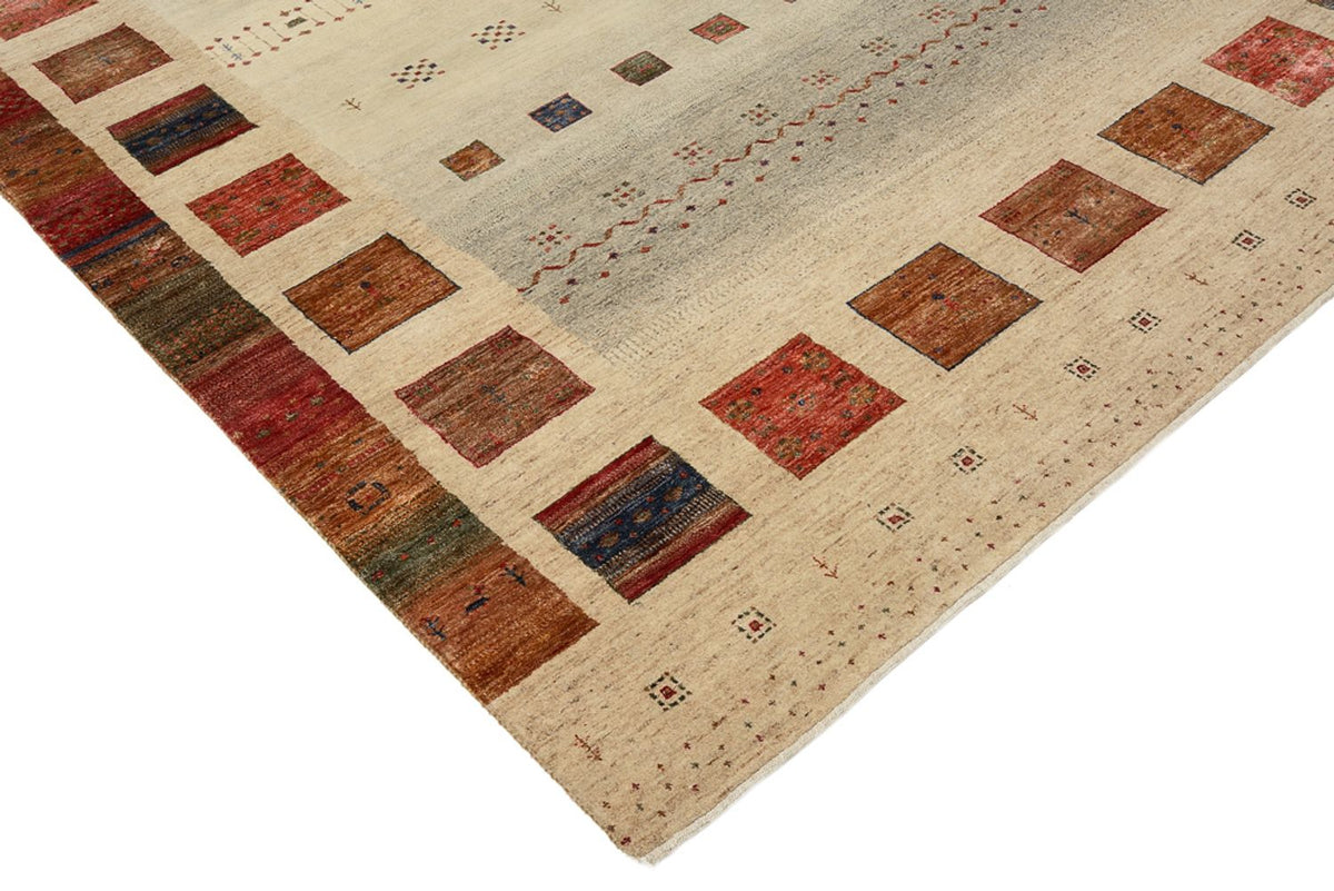 Tapis Gabbeh - Loribaft Indus - 306 x 205 cm - beige clair
